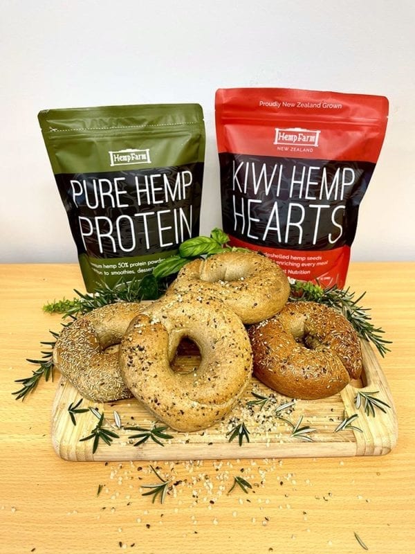 Hemp Seed and Protein Bagels