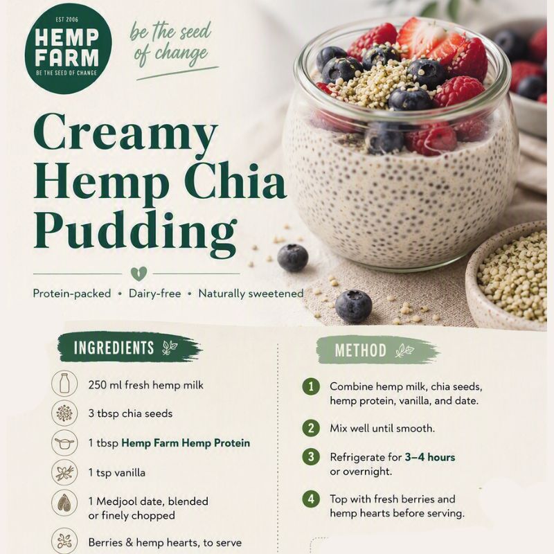 Creamy Hemp Chia pudding recipe